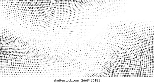 Meio-tom branco moderno %26 fundo cinza. Ilustração vetorial abstrata pontilhada em branco isolado abstrato