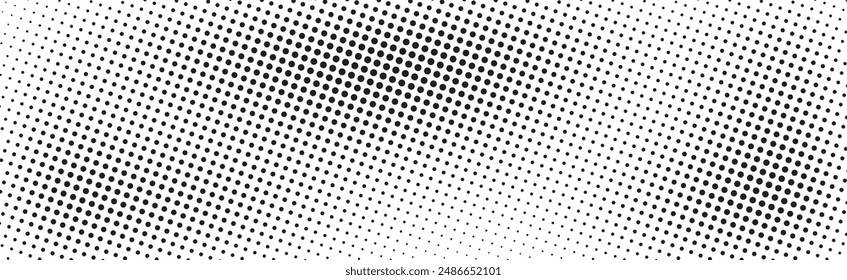 Halftone monochrome background with dynamic dots