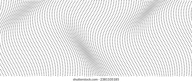 Fondo monocromo de semitono con puntos de flujo. Resumen de textura en blanco y negro. Ilustración del vector