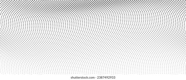Fondo monocromo de semitono con puntos de flujo. Resumen de textura en blanco y negro. Ilustración del vector