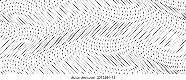 Fondo monocromo de semitono con puntos de flujo. Resumen de textura en blanco y negro. Ilustración del vector
