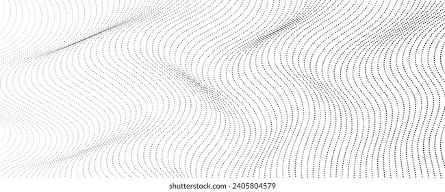 Fondo monocromo de semitono con puntos de flujo. Resumen de textura en blanco y negro. Ilustración del vector