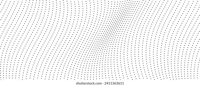 Fondo monocromo de semitono con puntos de flujo. Resumen de textura en blanco y negro. Ilustración del vector