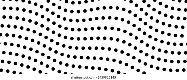 Fondo monocromo de semitono con puntos que fluyen. Abstractas textura en blanco y negro. Ilustración vectorial