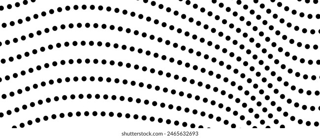 Fondo monocromo de semitono con puntos que fluyen. Abstractas textura en blanco y negro. Ilustración vectorial