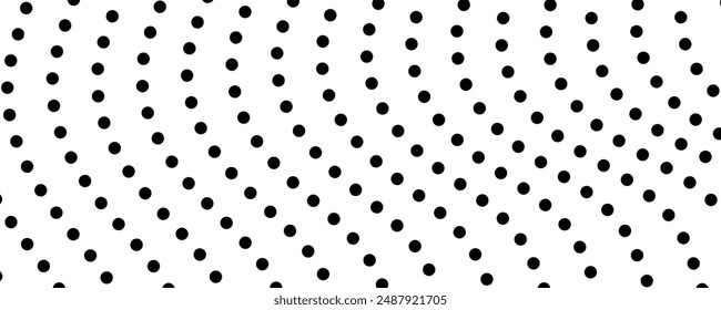 Fondo monocromo de semitono con puntos que fluyen. Abstractas textura en blanco y negro. Ilustración vectorial