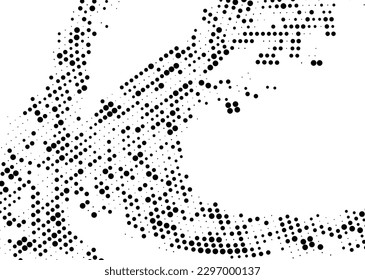 Patrón de punto monocromo de semitono. Minimalismo, vector. Puntos negros sobre fondo blanco. Antecedentes para afiches, sitios web, tarjetas de visita, postales.