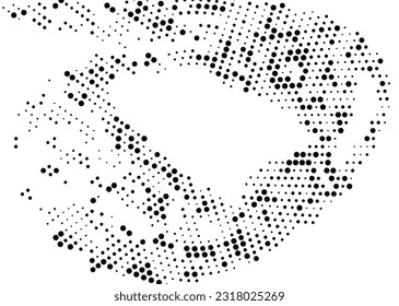 Halftone monochrome dot pattern. Minimalism, vector. Black dots on white background. Background for posters, websites, business cards, postcards.