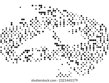 Patrón de punto monocromo de semitono. Minimalismo, vector. Puntos negros sobre fondo blanco. Antecedentes para afiches, sitios web, tarjetas de visita, postales.