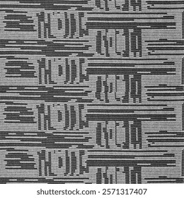Halftone Monochrome Grunge Vertical Lines Texture, Vector Illustration Seamless Pattern Abstract Geometric