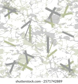 Halftone Monochrome Grunge Vertical Lines Texture, Vector Illustration Seamless Pattern Abstract Geometric