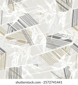 Halftone Monochrome Grunge Vertical Lines Texture, Vector Illustration Seamless Pattern Abstract Geometric