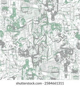 Halftone monochrome grunge vertical lines texture. Abstract decorative background with straight stripes.Chaotic graphic pattern. Vector illustration of seamless pattern , Abstract geometric background