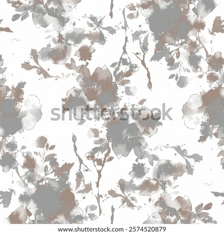 Halftone Monochrome Grunge Vertical Lines Texture, Vector Illustration Seamless Pattern Abstract Geometric