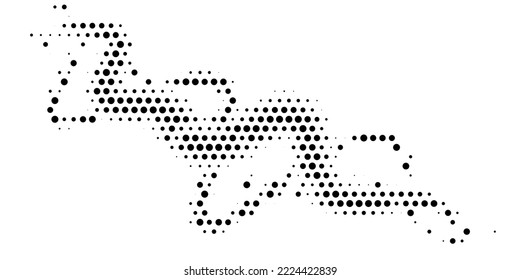Halftone monochrome pattern with dots around the circle. Minimalism, vector. Background for posters, websites, business cards, postcards, interior design.