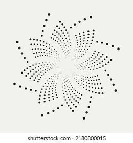 Halftone monochrome pattern with dots. Background for posters, websites, business cards, postcards, interior design. Dotted design element.