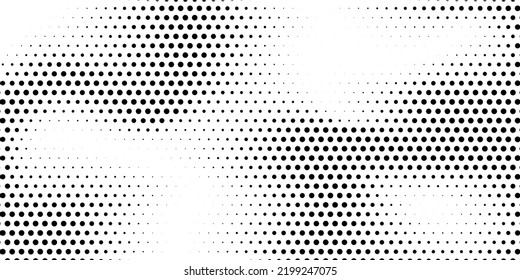 Halftone monochrome pattern with dots. Minimalism, vector. Background for posters, websites, business cards, postcards, interior design.