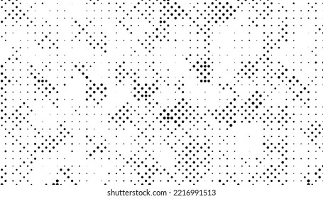 Patrón monocromo de semitono con puntos. Minimalismo, vector. Antecedentes para afiches, sitios web, tarjetas de visita, postales, diseño interior.