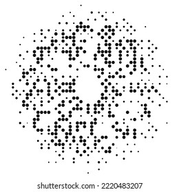 Halftone monochrome pattern with dots. Minimalism, vector. Background for posters, websites, business cards, postcards, interior design.