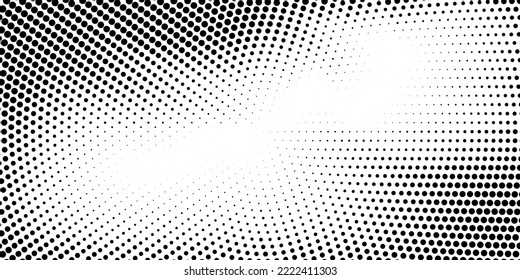 Halftone monochrome pattern with dots. Minimalism, vector. Background for posters, websites, business cards, postcards, interior design.