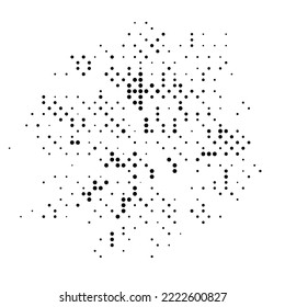 Patrón monocromo de semitono con puntos. Minimalismo, vector. Antecedentes para afiches, sitios web, tarjetas de visita, postales, diseño interior.