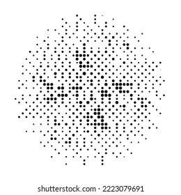 Halftone monochrome pattern with dots. Minimalism, vector. Background for posters, websites, business cards, postcards, interior design.
