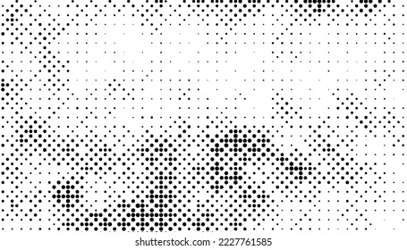 Halftone monochrome pattern with dots. Minimalism, vector. Background for posters, websites, business cards, postcards, interior design.