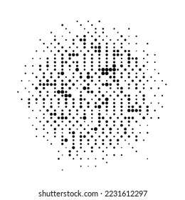 Halftone monochrome pattern with dots. Minimalism, vector. Background for posters, websites, business cards, postcards, interior design.