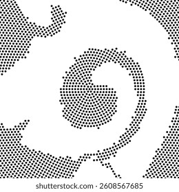 Halftone monochrome pattern with dots. Minimalism, vector. Background for posters, websites, business cards, postcards, interior design