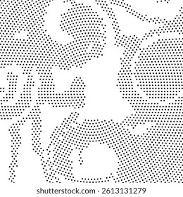 Halftone monochrome pattern with dots. Minimalism, vector. Background for posters, websites, business cards, postcards, interior design