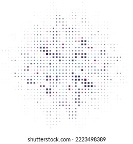 Patrón monocromo de semitono con cuadrados púrpura. Minimalismo, vector. Antecedentes para afiches, sitios web, tarjetas de visita, postales, diseño interior.
