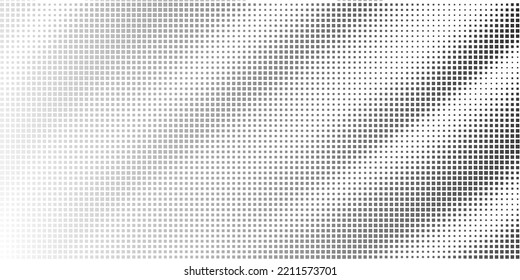 Halftone monochrome pattern with squares. Minimalism, vector. Background for posters, websites, business cards, postcards, interior design.