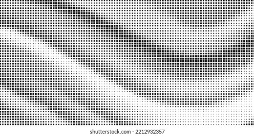 Halftone monochrome pattern with squares. Minimalism, vector. Background for posters, websites, business cards, postcards, interior design.