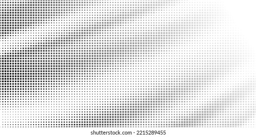Patrón monocromo de semitono con cuadrados. Minimalismo, vector. Antecedentes para afiches, sitios web, tarjetas de visita, postales, diseño interior.
