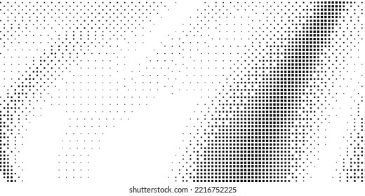 Halftone monochrome pattern with squares. Minimalism, vector. Background for posters, websites, business cards, postcards, interior design.