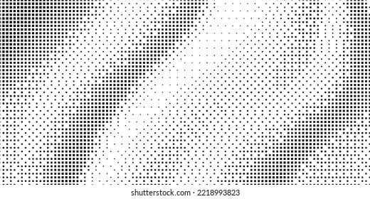 Halftone monochrome pattern with squares. Minimalism, vector. Background for posters, websites, business cards, postcards, interior design.