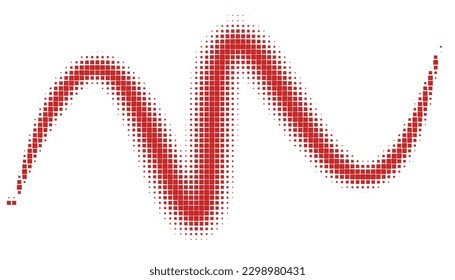 Patrón monocromo de semitono con cuadrados. Tonos rojos. Minimalismo, vector. Los puntos rojos sobre fondo blanco. Antecedentes para afiches, sitios web, tarjetas de visita, postales.