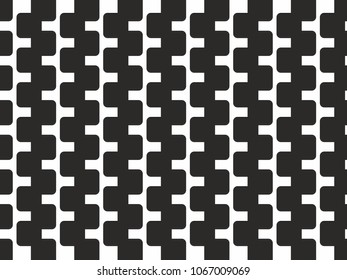 halftone monochrome rounded squares black and white pattern. geometric wallpaper concept. different size rectangles.vector background