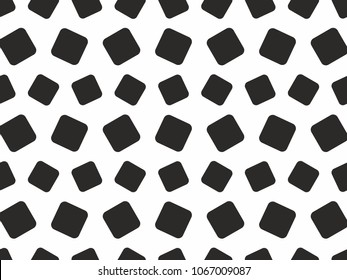 halftone monochrome rounded squares black and white pattern. geometric wallpaper concept. different size rectangles.vector background