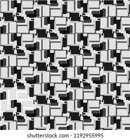 Halftone monochrome texture background. Abstract vintage black and white vector illustration Texture