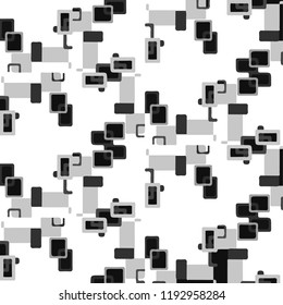 Halftone monochrome texture background. Abstract vintage black and white vector illustration Texture