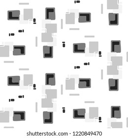 Halftone monochrome texture background. Abstract vintage black and white vector illustration Texture