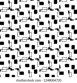 Halftone monochrome texture background. Abstract vintage black and white vector illustration Texture