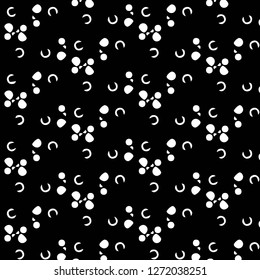 Halftone monochrome texture background. Abstract vintage black and white vector illustration Texture