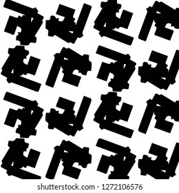 Halftone monochrome texture background. Abstract vintage black and white vector illustration Texture