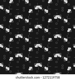 Halftone monochrome texture background. Abstract vintage black and white vector illustration Texture