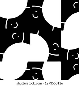 Halftone monochrome texture background. Abstract vintage black and white vector illustration Texture
