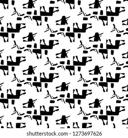 Halftone monochrome texture background. Abstract vintage black and white vector illustration Texture