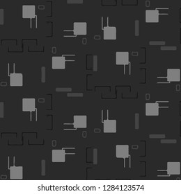 Halftone monochrome texture background. Abstract vintage black and white vector illustration Texture