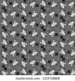 Halftone monochrome texture background. Abstract vintage black and white vector illustration Texture